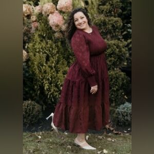 Baltic Born | NWOT Stockholm Burgundy Smocked Dress Size Large